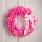 Northlight Pre-Lit Artificial Pine Christmas Wreath - 24" - Pink- Clear Lights